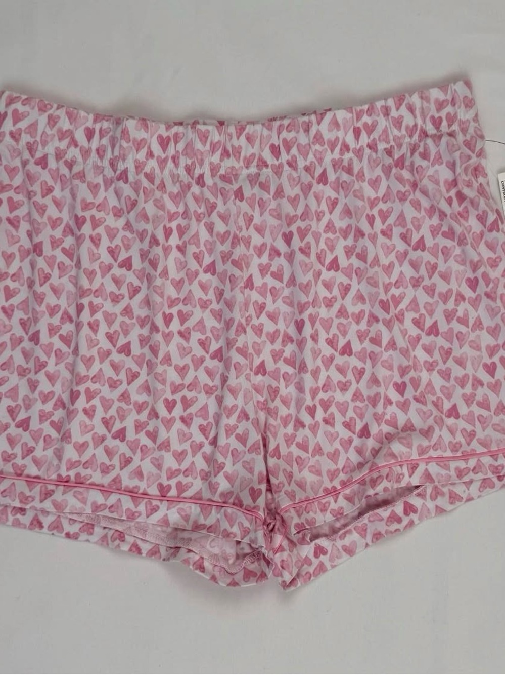 Tahari Pink Heart-Print Sleep Shorts